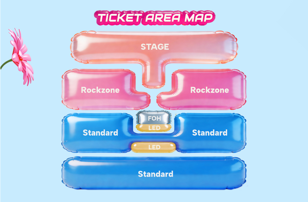 AsiaTop Music Festival - Ticket area map and price