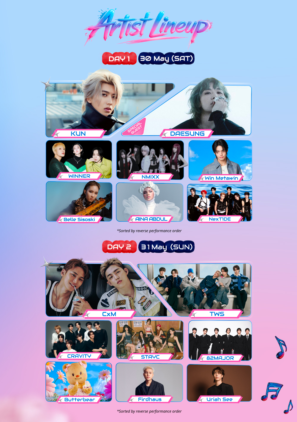 AsiaTop Music Festival - Artist Lineup